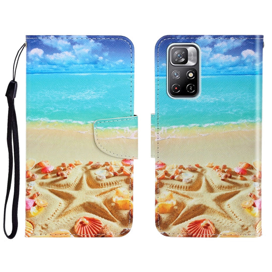 For Xiaomi Redmi Note 11 Global 3D Colored Drawing Horizontal Flip Leather Phone Case(Pentagram)