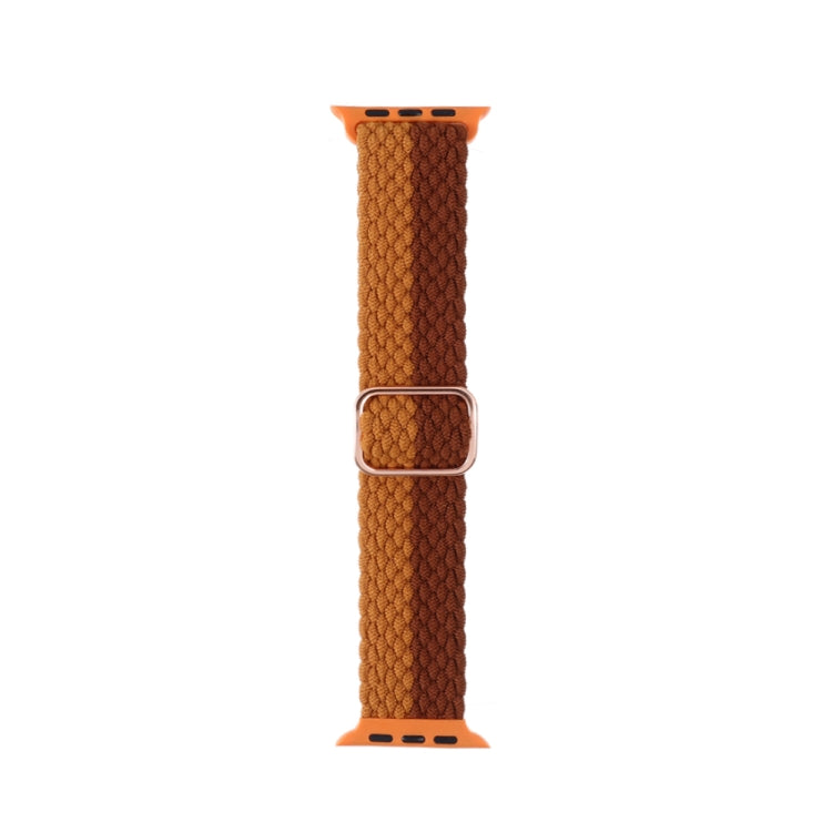 Adjustable Striped Woven Nylon Strap Watch Band For Apple Watch Ultra 49mm&Watch Ultra 2 49mm / Series 9&8&7 45mm / SE 3&SE 2&6&SE&5&4 44mm / 3&2&1 42mm(Coffee) by buy2fix