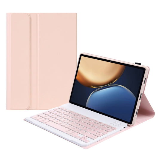 AHV7 Lambskin Texture Ultra-thin Bluetooth Keyboard Leather Tablet Case For Honor Pad V8 / Tablet V7 Pro(Pink) - Huawei Keyboard by buy2fix | Online Shopping UK | buy2fix