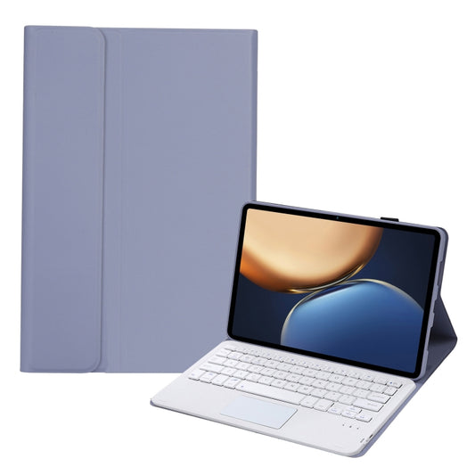 AHV7-A Lambskin Texture Ultra-thin Bluetooth Keyboard Leather Tablet Case with Touchpad For Honor Pad V8 / Tablet V7 Pro(Purple) - Huawei Keyboard by buy2fix | Online Shopping UK | buy2fix