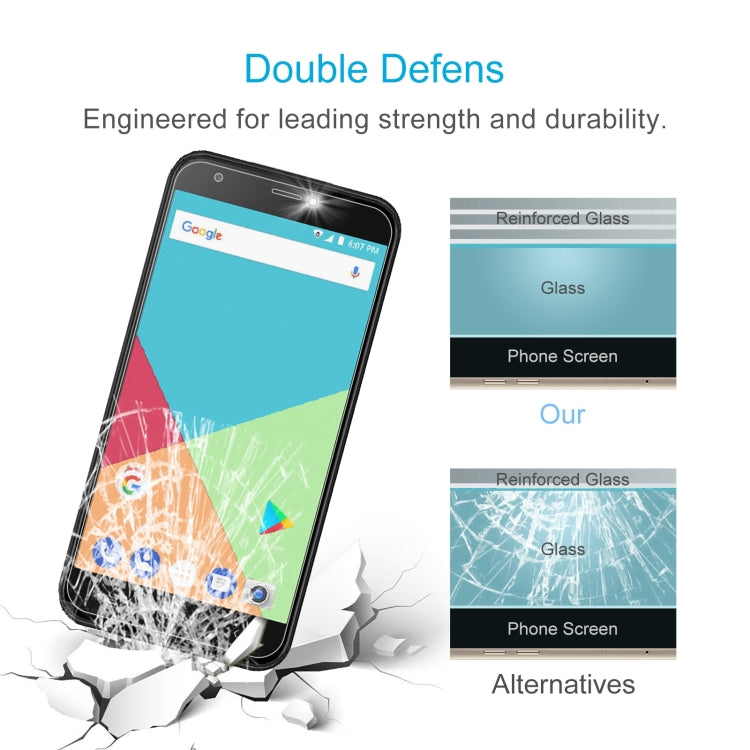 50 PCS 0.26mm 9H 2.5D Tempered Glass Film For Ulefone S7 by buy2fix