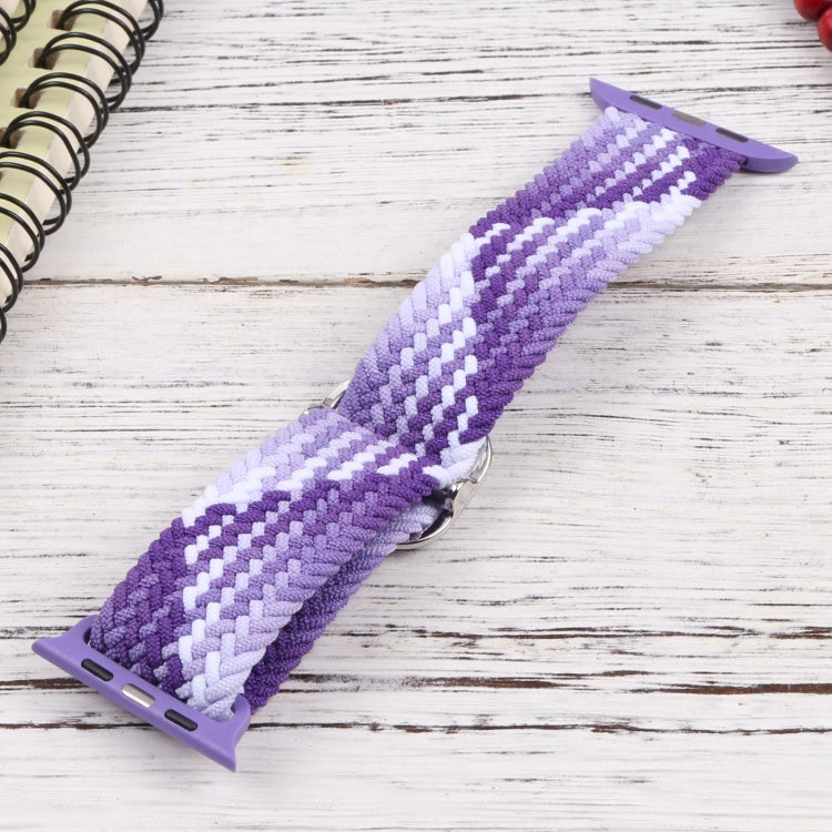 Nylon Braid Strap Watch Band For Apple Watch Ultra 49mm&Watch Ultra 2 49mm / Series 9&8&7 45mm / SE 3&SE 2&6&SE&5&4 44mm / 3&2&1 42mm(37) by buy2fix