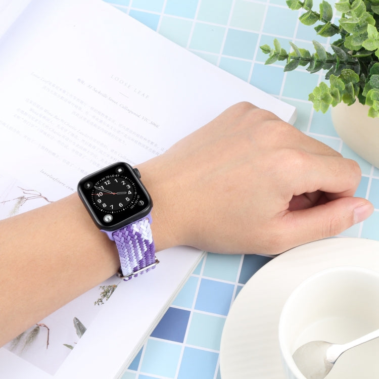 Nylon Braid Strap Watch Band For Apple Watch Ultra 49mm&Watch Ultra 2 49mm / Series 9&8&7 45mm / SE 3&SE 2&6&SE&5&4 44mm / 3&2&1 42mm(37) by buy2fix