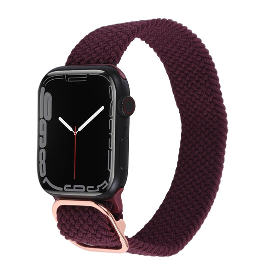 Nylon Braid Strap Watch Band For Apple Watch Ultra 49mm&Watch Ultra 2 49mm / Series 9&8&7 45mm / SE 3&SE 2&6&SE&5&4 44mm / 3&2&1 42mm(41) by buy2fix