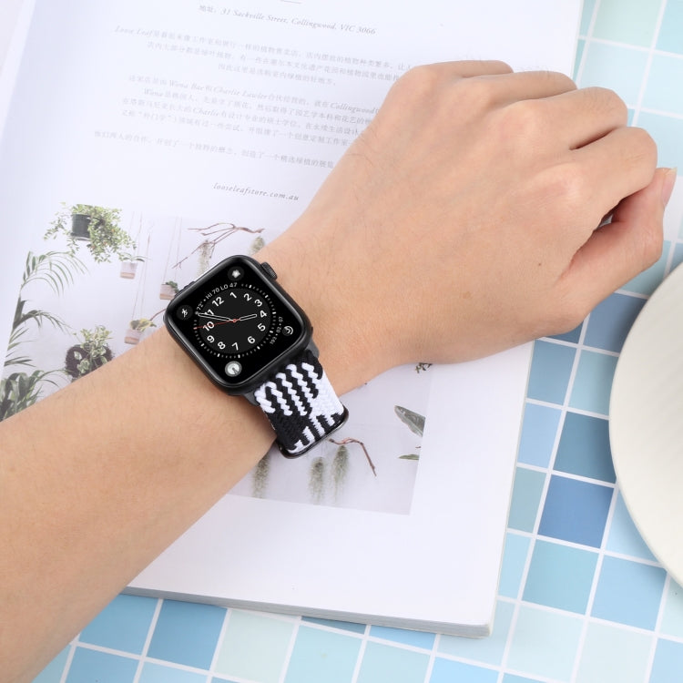 Nylon Braid Strap Watch Band For Apple Watch Ultra 49mm&Watch Ultra 2 49mm / Series 9&8&7 45mm / SE 3&SE 2&6&SE&5&4 44mm / 3&2&1 42mm(6) by buy2fix