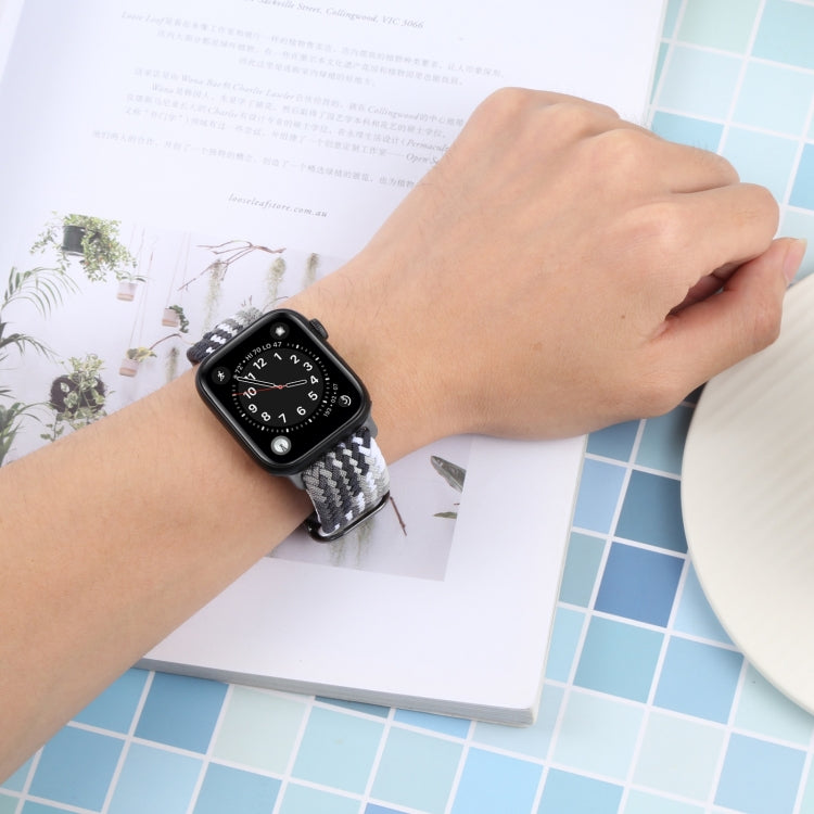 Nylon Braid Strap Watch Band For Apple Watch Ultra 49mm&Watch Ultra 2 49mm / Series 9&8&7 45mm / SE 3&SE 2&6&SE&5&4 44mm / 3&2&1 42mm(8) by buy2fix