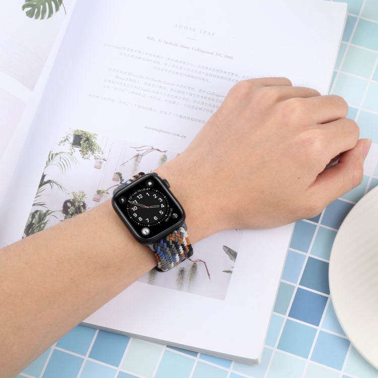 Nylon Braid Strap Watch Band For Apple Watch Ultra 49mm&Watch Ultra 2 49mm / Series 9&8&7 45mm / SE 3&SE 2&6&SE&5&4 44mm / 3&2&1 42mm(10) by buy2fix