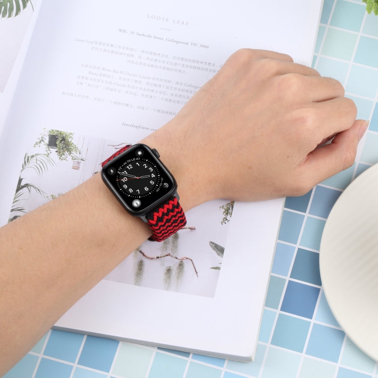 Nylon Braid Strap Watch Band For Apple Watch Ultra 49mm&Watch Ultra 2 49mm / Series 9&8&7 45mm / SE 3&SE 2&6&SE&5&4 44mm / 3&2&1 42mm(11) by buy2fix