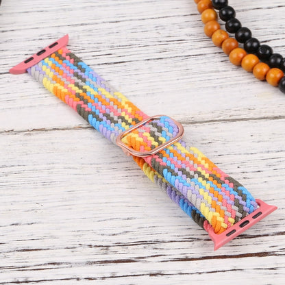 Nylon Braid Strap Watch Band For Apple Watch Ultra 49mm&Watch Ultra 2 49mm / Series 9&8&7 45mm / SE 3&SE 2&6&SE&5&4 44mm / 3&2&1 42mm(19) by buy2fix