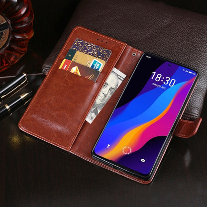 For Meizu 18x idewei Crazy Horse Texture Leather Case with Holder & Card Slots & Wallet(Sky Blue) - More Brand by idewei | Online Shopping UK | buy2fix