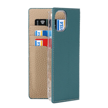 For iPhone 13 Litchi Texture Genuine Leather Phone Case With Lanyard & Holder & Card Slots & Wallet(Sky Blue) - iPhone 13 Cases by buy2fix | Online Shopping UK | buy2fix