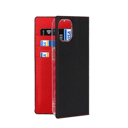 For iPhone 13 mini Litchi Texture Genuine Leather Phone Case With Lanyard & Holder & Card Slots & Wallet (Black) - iPhone 13 mini Cases by buy2fix | Online Shopping UK | buy2fix