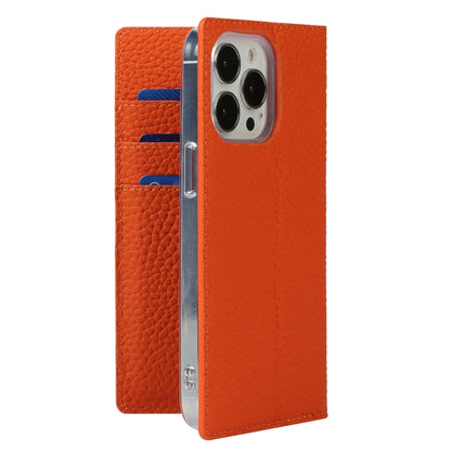 For iPhone 13 Pro Litchi Texture Genuine Leather Phone Case With Lanyard & Holder & Card Slots & Wallet (Orange) - iPhone 13 Pro Cases by buy2fix | Online Shopping UK | buy2fix