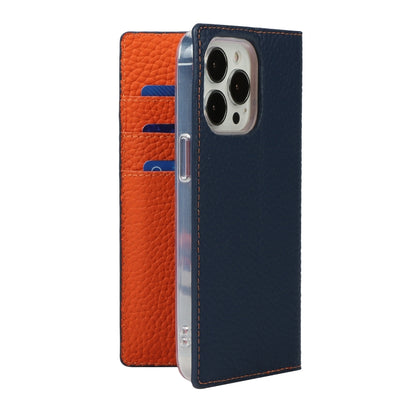 For iPhone 13 Pro Litchi Texture Genuine Leather Phone Case With Lanyard & Holder & Card Slots & Wallet (Dark Blue) - iPhone 13 Pro Cases by buy2fix | Online Shopping UK | buy2fix