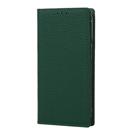 For iPhone 13 Pro Litchi Texture Genuine Leather Phone Case With Lanyard & Holder & Card Slots & Wallet (Dark Green) - iPhone 13 Pro Cases by buy2fix | Online Shopping UK | buy2fix