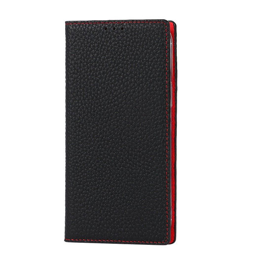 For iPhone 13 Pro Max Litchi Texture Genuine Leather Phone Case With Lanyard & Holder & Card Slots & Wallet (Black) - iPhone 13 Pro Max Cases by buy2fix | Online Shopping UK | buy2fix
