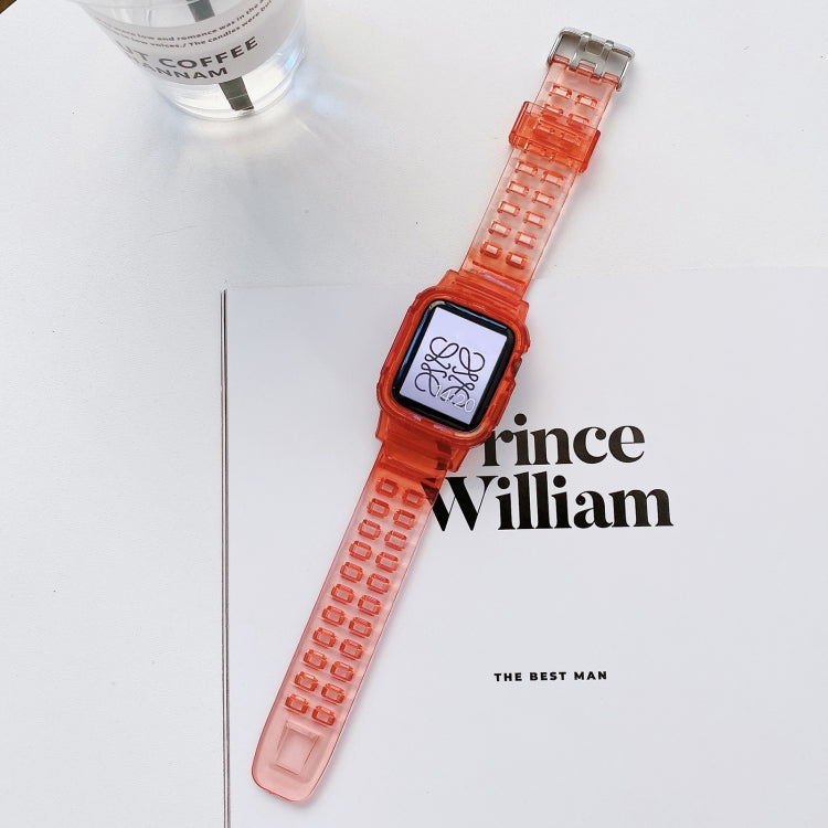 Jelly Gradient Transparent TPU Strap Watch Band For Apple Watch Ultra 49mm&Watch Ultra 2 49mm / Series 9&8&7 45mm / SE 3&SE 2&6&SE&5&4 44mm / 3&2&1 42mm(5) by buy2fix