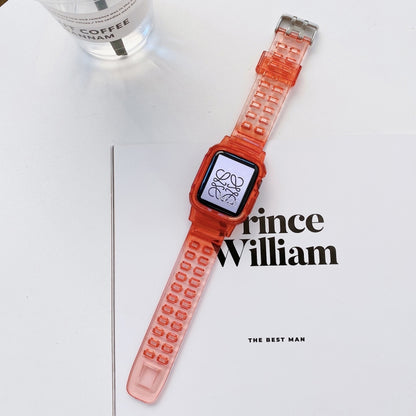 Jelly Gradient Transparent TPU Strap Watch Band For Apple Watch Ultra 49mm&Watch Ultra 2 49mm / Series 9&8&7 45mm / SE 3&SE 2&6&SE&5&4 44mm / 3&2&1 42mm(5) by buy2fix