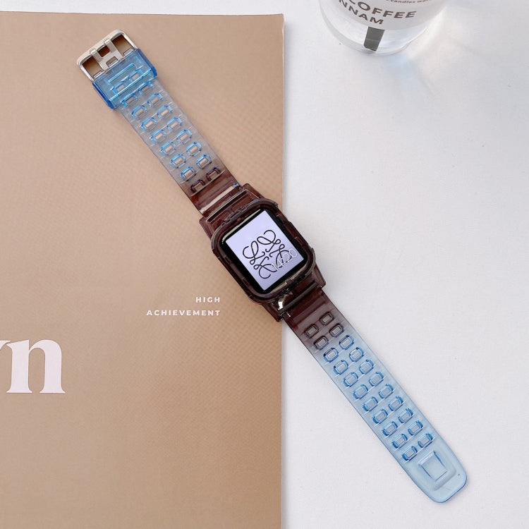 Jelly Gradient Transparent TPU Strap Watch Band For Apple Watch Ultra 49mm&Watch Ultra 2 49mm / Series 9&8&7 45mm / SE 3&SE 2&6&SE&5&4 44mm / 3&2&1 42mm(7) by buy2fix