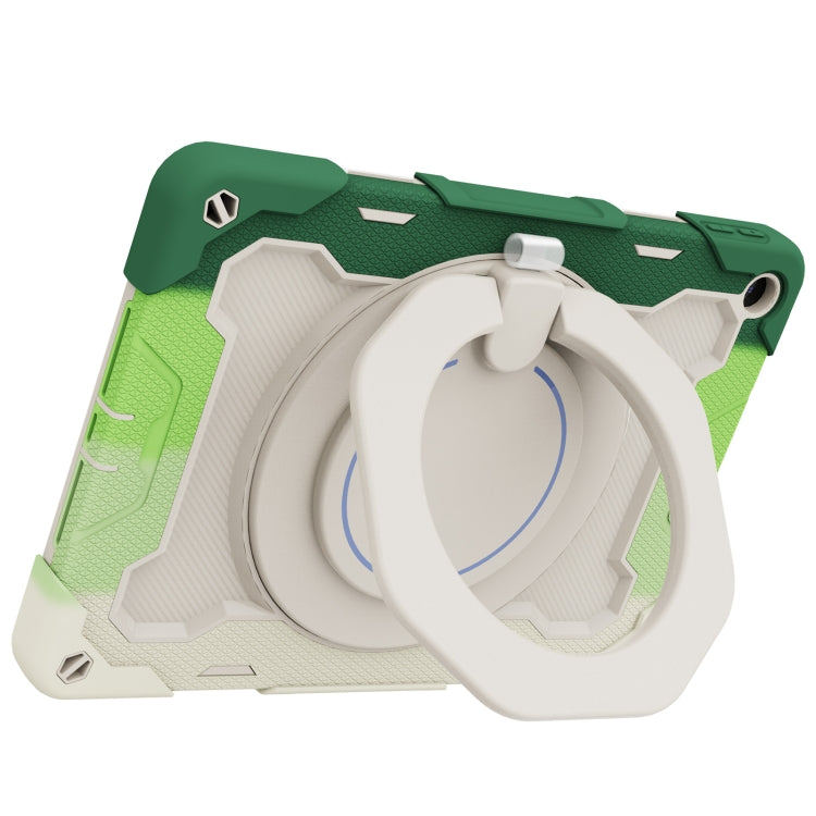 For iPad 10.2 2021 Armor Contrast Color Silicone + PC Tablet Case(Colorful Green) - iPad 10.2 Cases by buy2fix | Online Shopping UK | buy2fix