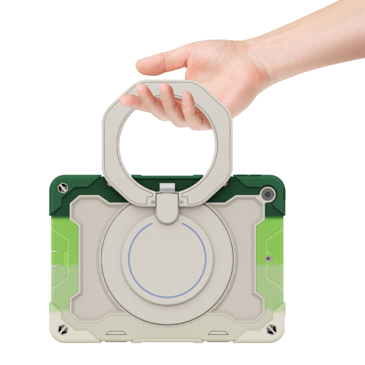For iPad 10.2 2021 Armor Contrast Color Silicone + PC Tablet Case(Colorful Green) - iPad 10.2 Cases by buy2fix | Online Shopping UK | buy2fix
