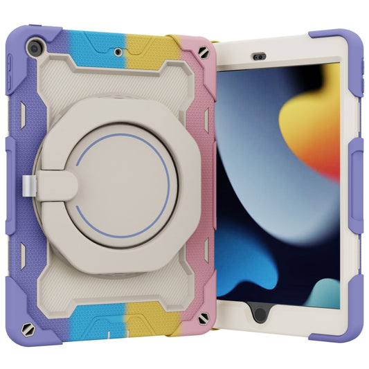 For iPad 10.2 2021 Armor Contrast Color Silicone + PC Tablet Case(Colorful Pink) - iPad 10.2 Cases by buy2fix | Online Shopping UK | buy2fix