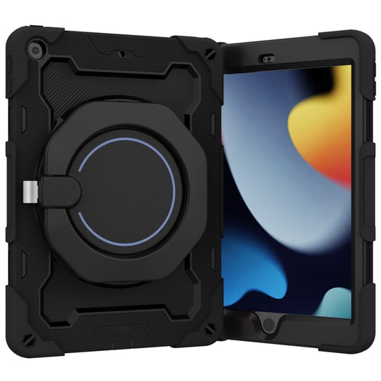 For iPad 10.2 2021 Armor Contrast Color Silicone + PC Tablet Case(Black) - iPad 10.2 Cases by buy2fix | Online Shopping UK | buy2fix