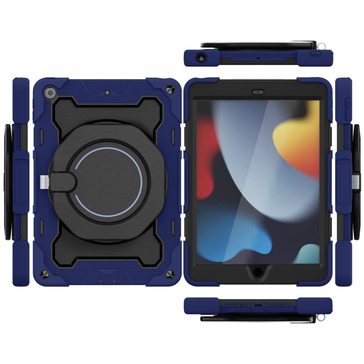 For iPad 10.2 2021 Armor Contrast Color Silicone + PC Tablet Case(Navy Blue) - iPad 10.2 Cases by buy2fix | Online Shopping UK | buy2fix