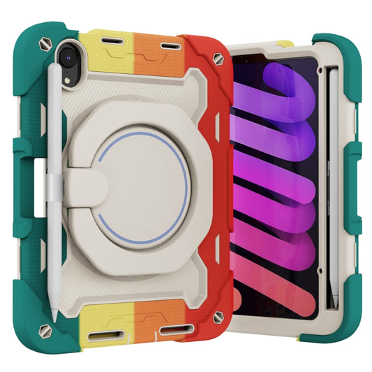 For iPad mini 2024 / mini 6 Armor Contrast Color Silicone + PC Tablet Case(Colorful Red) - iPad mini 6 Cases by buy2fix | Online Shopping UK | buy2fix