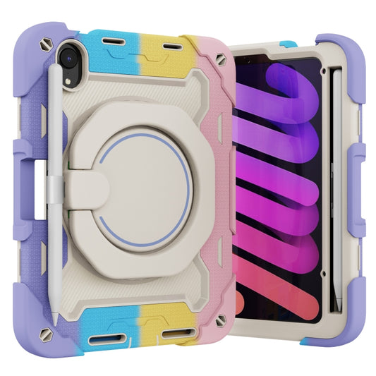 For iPad mini 2024 / mini 6 Armor Contrast Color Silicone + PC Tablet Case(Colorful Pink) - iPad mini 6 Cases by buy2fix | Online Shopping UK | buy2fix