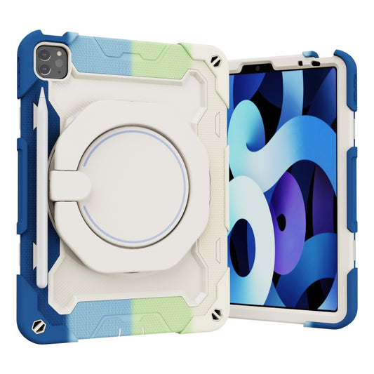 Armor Contrast Color Silicone + PC Tablet Case For iPad Pro 11 2022 / 2021 / 2020 / 2018 / Air 2020 10.9 (Colorful Blue) - iPad Pro 11 (2022/2021) Cases by buy2fix | Online Shopping UK | buy2fix