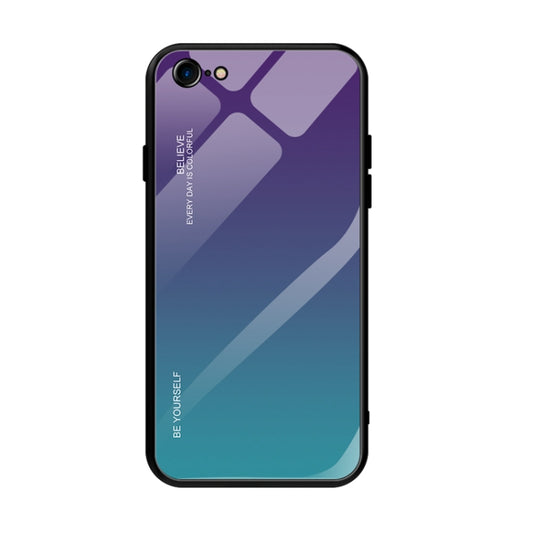 For iPhone SE 2022 / SE 2020 / 8 / 7 Gradient Color Glass Case(Purple) - iPhone SE 2022 / 2020 / 8 / 7 Cases by LC.IMEEKE | Online Shopping UK | buy2fix