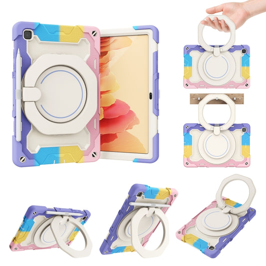 For Samsung Galaxy Tab A7 10.4 T505 Armor Contrast Color Silicone + PC Tablet Case(Colorful Pink) - Other Galaxy Tab PC by buy2fix | Online Shopping UK | buy2fix