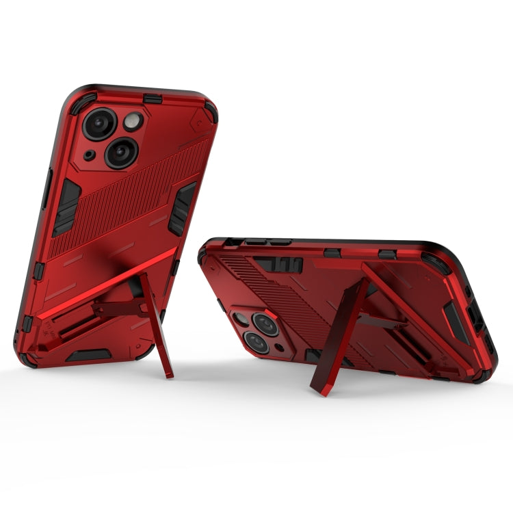 For iPhone 13 Punk Armor 2 in 1 PC + TPU Phone Case with Invisible Holder(Red) by buy2fix