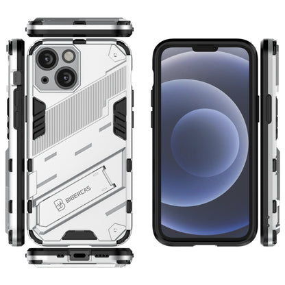 For iPhone 13 Punk Armor 2 in 1 PC + TPU Phone Case with Invisible Holder(White) by buy2fix
