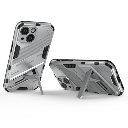 For iPhone 13 Punk Armor 2 in 1 PC + TPU Phone Case with Invisible Holder(White) by buy2fix