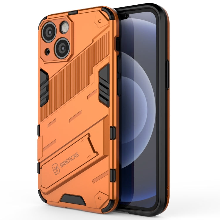 For iPhone 13 Punk Armor 2 in 1 PC + TPU Phone Case with Invisible Holder(Orange) by buy2fix