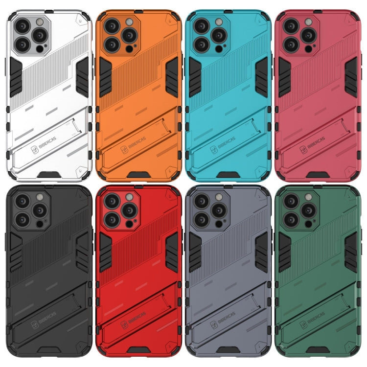 For iPhone 13 Pro Punk Armor 2 in 1 PC + TPU Phone Case with Invisible Holder (Green) by buy2fix