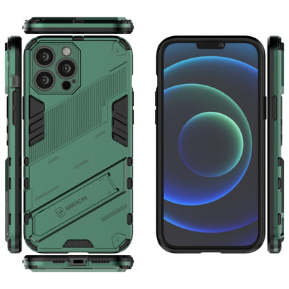 For iPhone 13 Pro Max Punk Armor 2 in 1 PC + TPU Phone Case with Invisible Holder (Green) by buy2fix