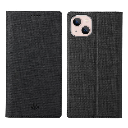 For iPhone 13 ViLi DMX Series Shockproof Magsafe Magnetic Horizontal Flip Leather Phone Case(Black)