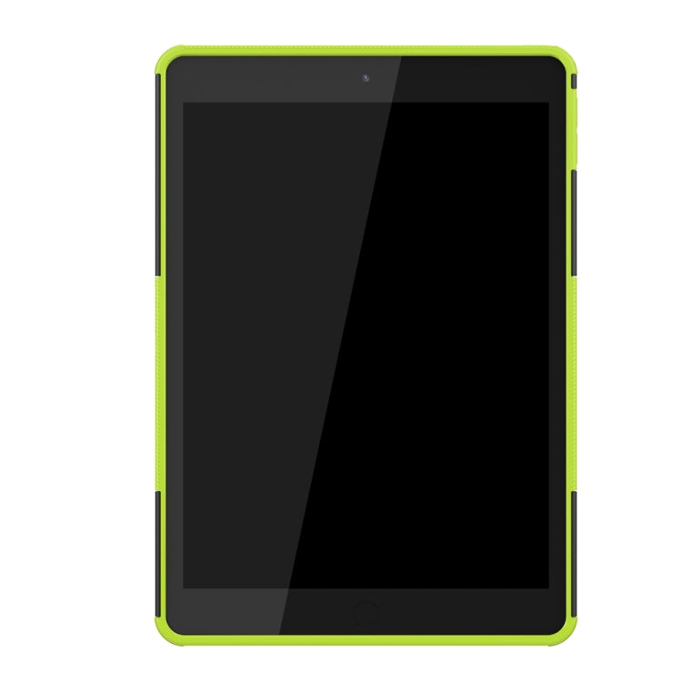 For iPad 10.2 2021 / 2020 / 2019 Tire Texture TPU + PC Shockproof Case with Holder(Green) - iPad 10.2 Cases by buy2fix | Online Shopping UK | buy2fix