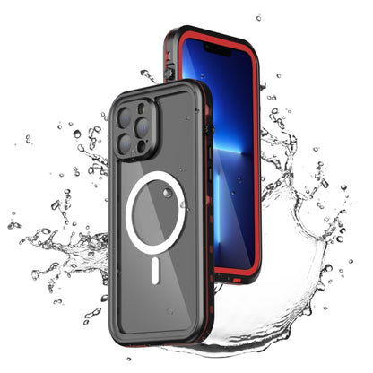 For iPhone 13 PC + TPU + PET Shockproof Magsafe Waterproof Phone Case(Red) - iPhone 13 Cases by buy2fix | Online Shopping UK | buy2fix