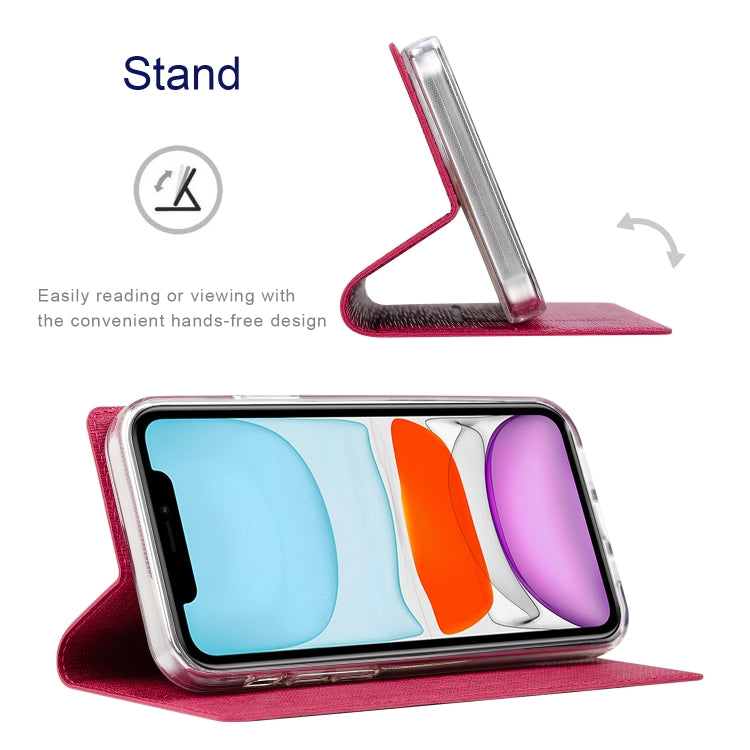 For OnePlus Nord CE 5G ViLi DMX Series Magnetic Attraction Leather Phone Case(Rose Red) - OnePlus Cases by ViLi | Online Shopping UK | buy2fix