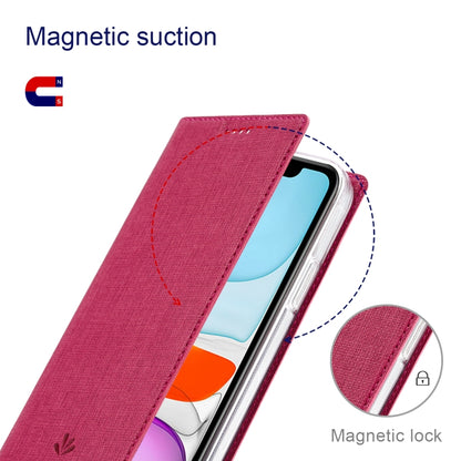 For OnePlus Nord CE 5G ViLi DMX Series Magnetic Attraction Leather Phone Case(Rose Red) - OnePlus Cases by ViLi | Online Shopping UK | buy2fix