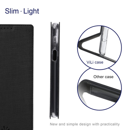 For OnePlus Nord N200 5G ViLi DMX Series Magnetic Attraction Leather Phone Case(Black) - OnePlus Cases by ViLi | Online Shopping UK | buy2fix