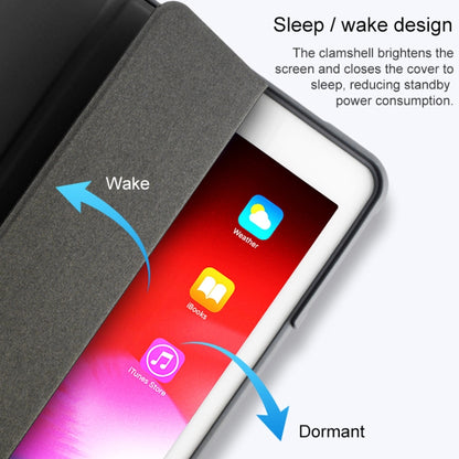 For iPad 10.2 Mutural Horizontal Flip PC + TPU + PU Leather Case with Holder & Pen Slot(Black) - iPad 10.2 Cases by Mutural | Online Shopping UK | buy2fix