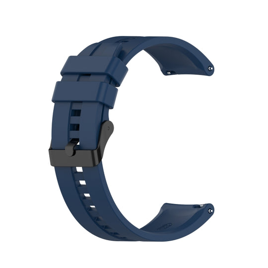 For Huawei Watch GT 3 42mm 20mm Silicone Black Buckle Watch Band(Dark Blue)
