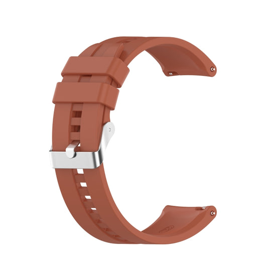 For Huawei Watch GT 3 46mm/GT 22mm Runner Silicone Silver Buckle Watch Band(Cabernet Orange)
