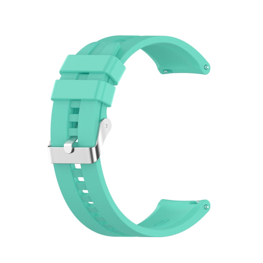 For Huawei Watch GT 3 42mm 20mm Silicone Silver Buckle Watch Band(Aurora Blue)