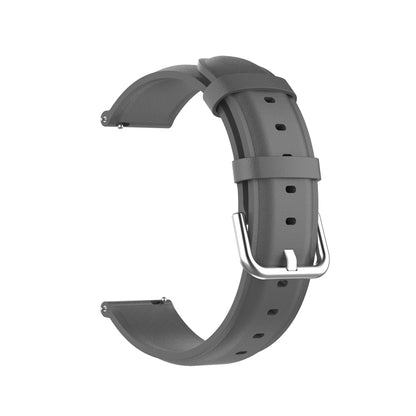 For Huawei Watch GT 3 46mm/GT Runner 22mm Round Tail Leather Watch Band(Grey) by buy2fix
